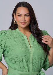 Juno Broderie Midi Dress