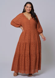 Giselle Broderie Maxi Dress