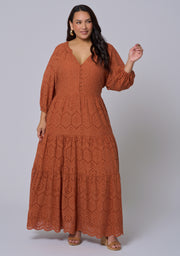 Giselle Broderie Maxi Dress
