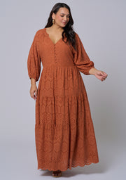 Giselle Broderie Maxi Dress