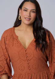 Giselle Broderie Maxi Dress