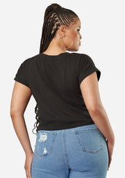 Fearless Crop Twist Tee