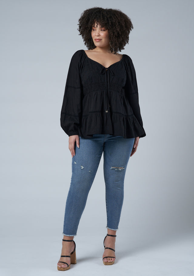 Wander On Embroidered Top