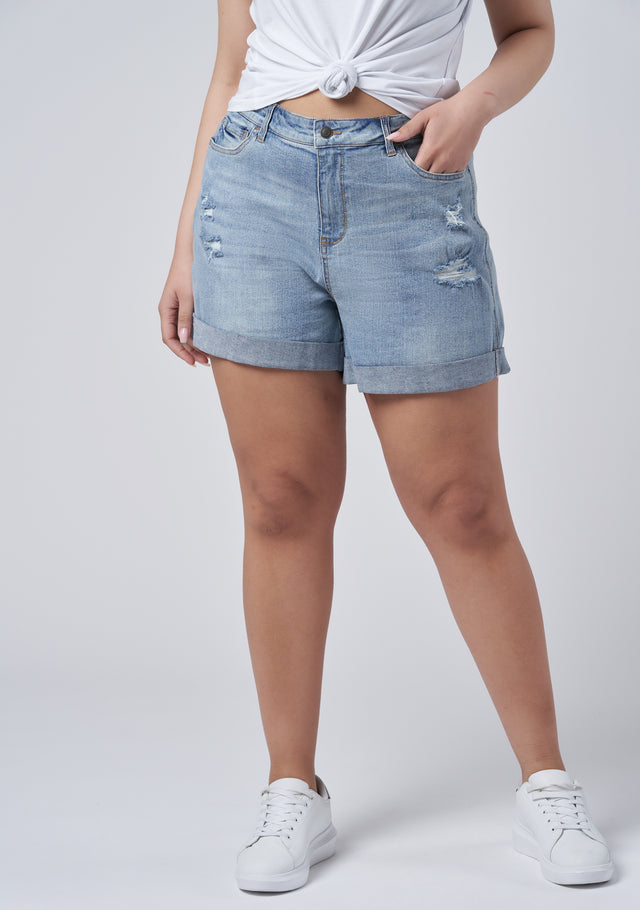 Plus Size Denim Distressed Shorts | Denim Plus Size Shorts Women - Women's  Jeans - Aliexpress