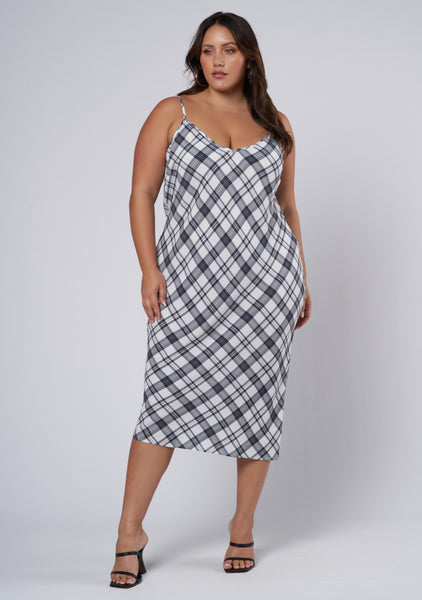 Plus size midi slip cheap dress