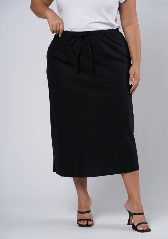Olsen Linen Midi Skirt
