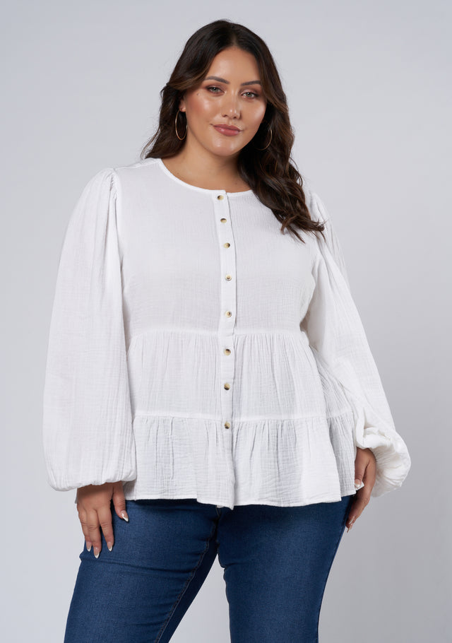 Lalita Tiered Cotton Top