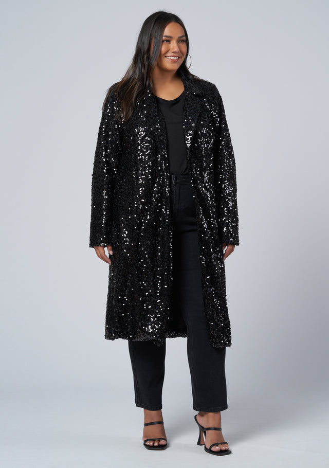Chained Up Sequin Coat