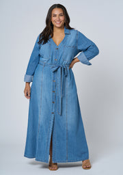 Leah Chambray Maxi Dress