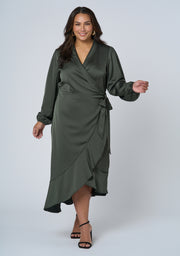 Girl Crush Satin Wrap Dress