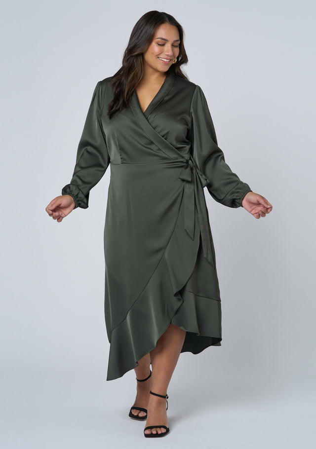 Girl Crush Satin Wrap Dress