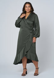 Girl Crush Satin Wrap Dress