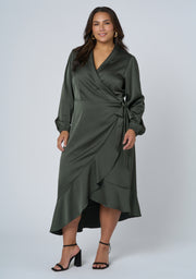 Girl Crush Satin Wrap Dress