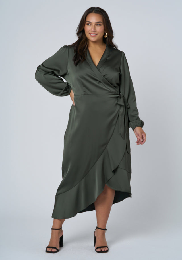 Girl Crush Satin Wrap Dress