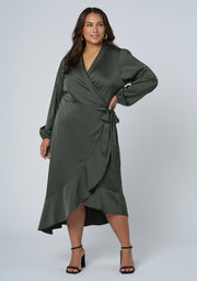 Girl Crush Satin Wrap Dress