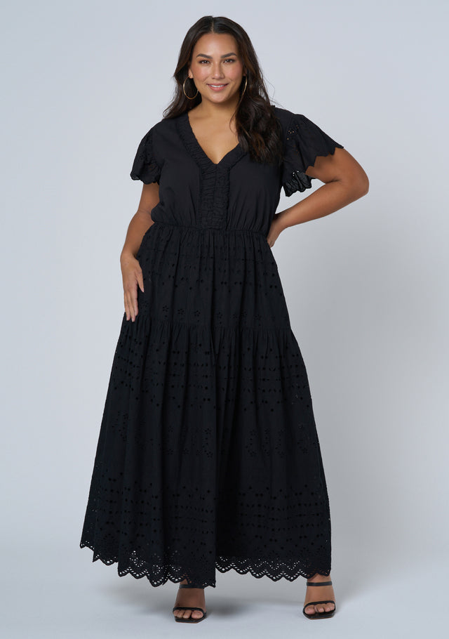 Allegra Broderie Maxi Dress