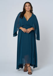 Electric Chemistry Cape Maxi Dress