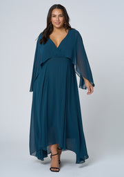 Electric Chemistry Cape Maxi Dress