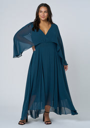 Electric Chemistry Cape Maxi Dress