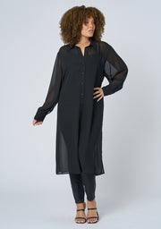 Electric Voltage Maxi Shirt Dress