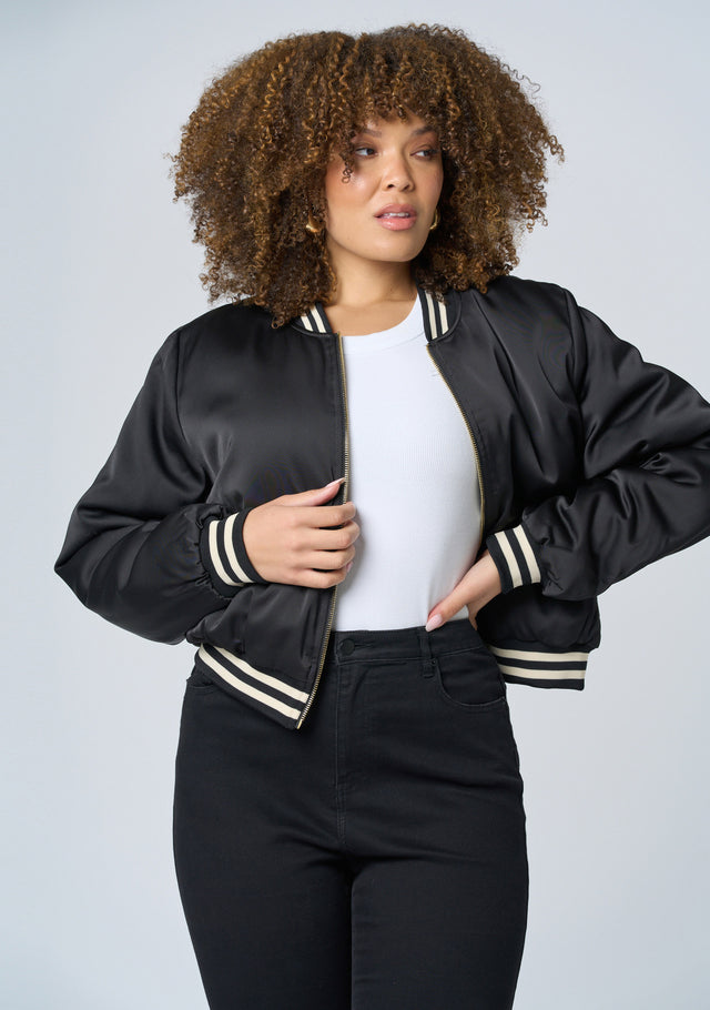 Force Of Nature Satin Bomber