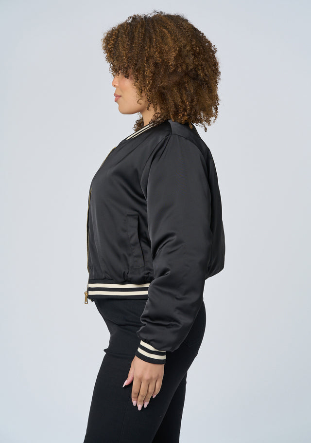 Force Of Nature Satin Bomber