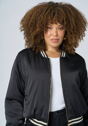 Force Of Nature Satin Bomber