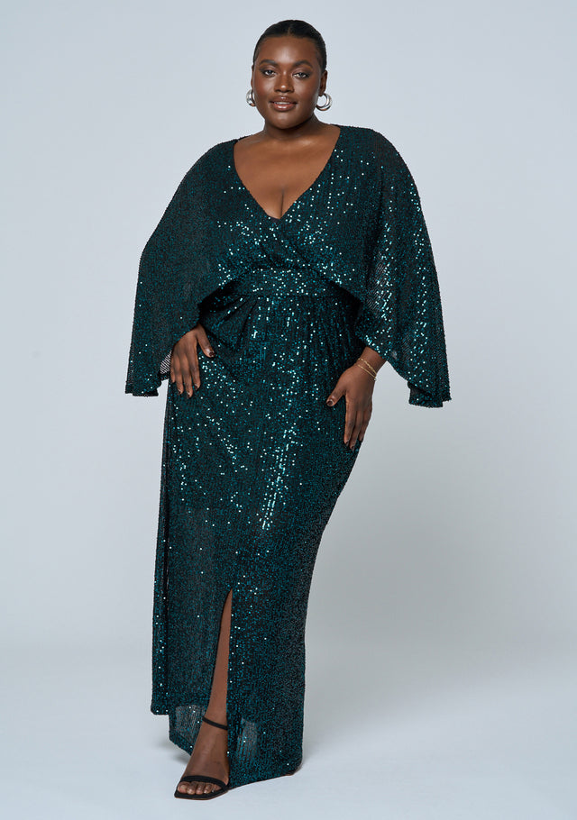 Plus size maxi sequin dress best sale