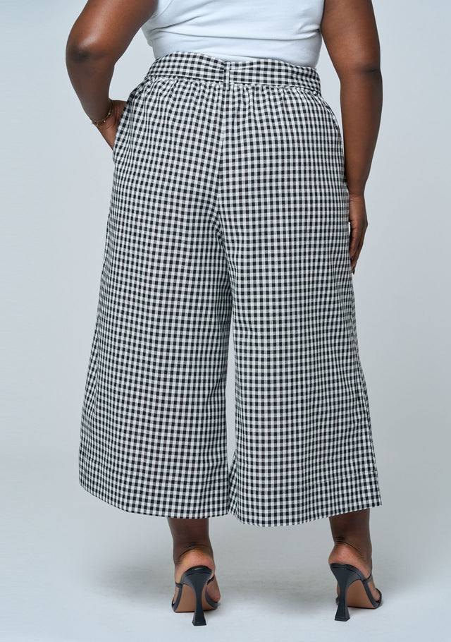 Under Pressure Gingham Wide Leg Pant