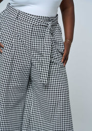 Under Pressure Gingham Wide Leg Pant