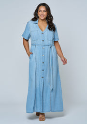 Naomi Chambray Maxi Dress