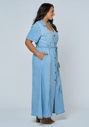 Naomi Chambray Maxi Dress