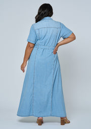 Naomi Chambray Maxi Dress