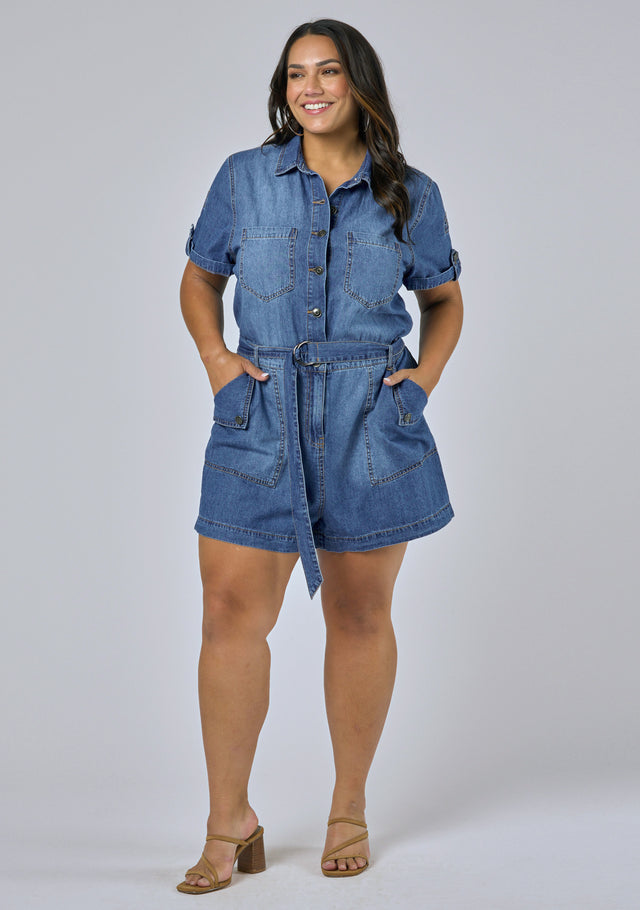 Lily Denim Romper