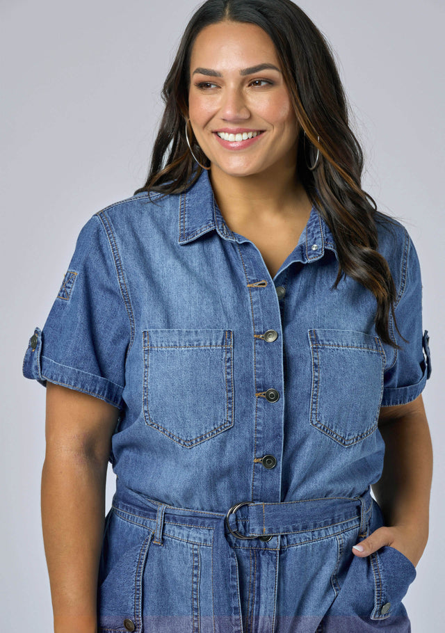 Lily Denim Romper