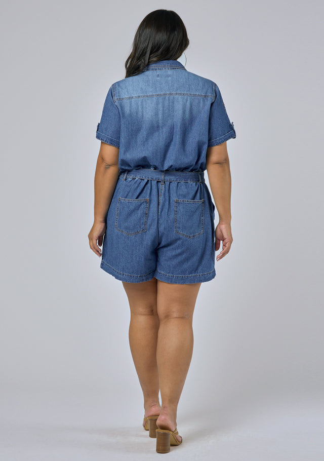 Lily Denim Romper