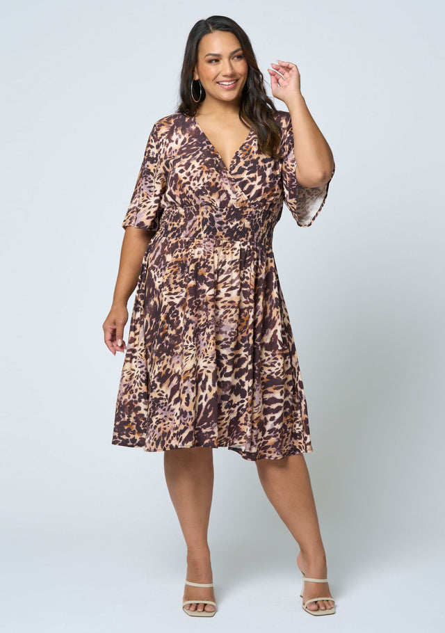 Nelly Flutter Sleeve Dress