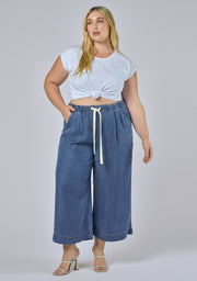 Cleo Chambray Crop Pant