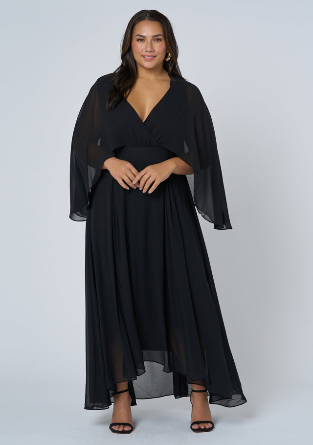 Electric Chemistry Cape Maxi Dress