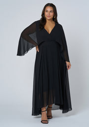 Electric Chemistry Cape Maxi Dress