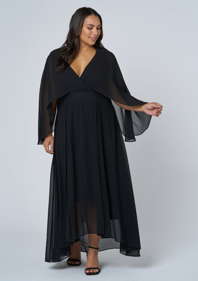 Electric Chemistry Cape Maxi Dress