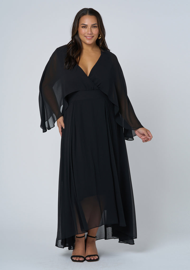 Buy Electric Chemistry Cape Maxi Dress by PINK DUSK online - Curve Project