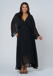 Electric Chemistry Cape Maxi Dress