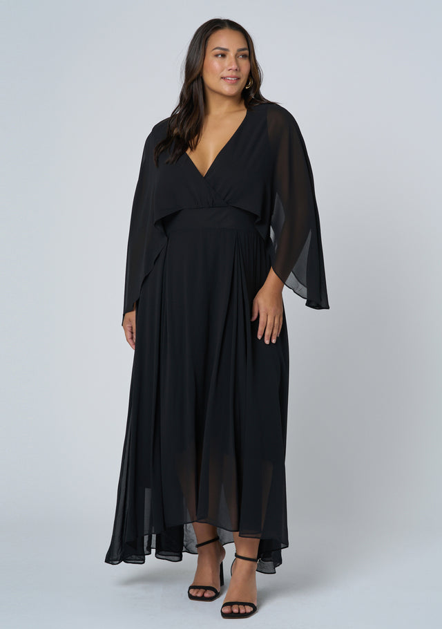 Electric Chemistry Cape Maxi Dress