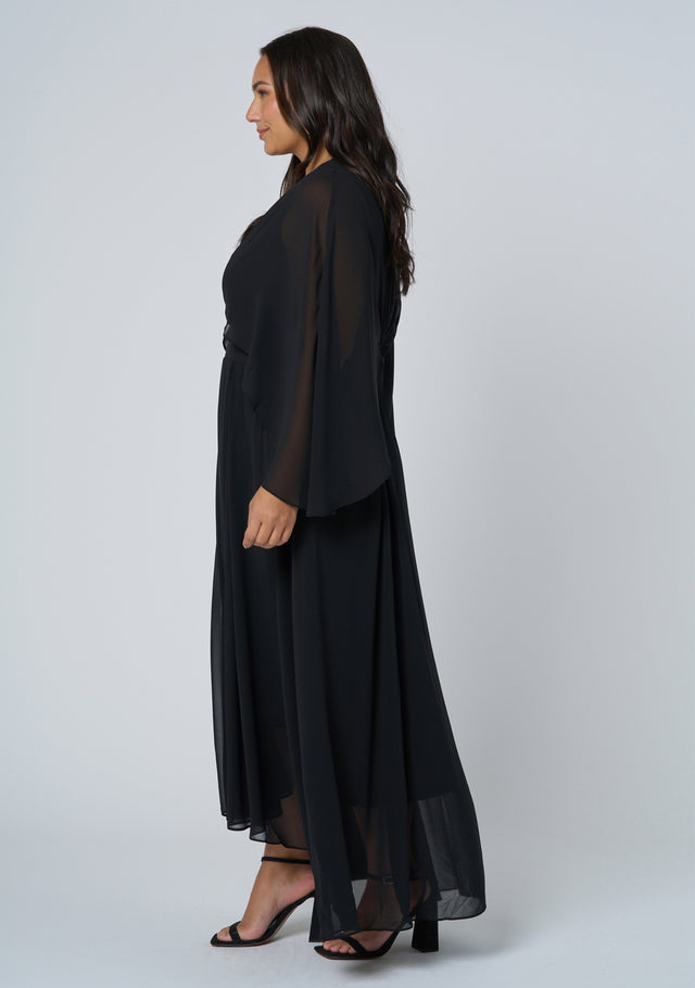 Electric Chemistry Cape Maxi Dress