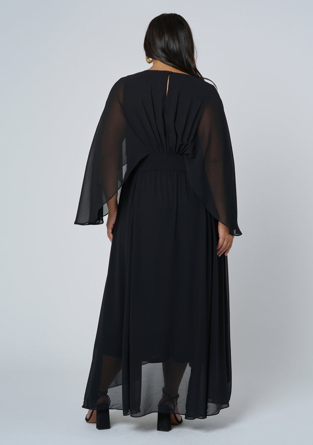 Electric Chemistry Cape Maxi Dress