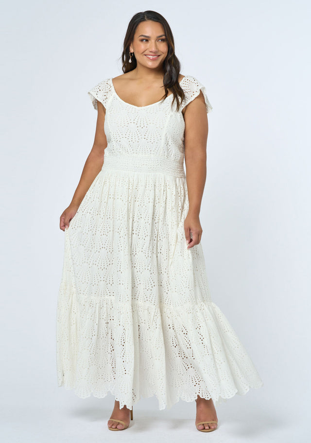 Florence Embroidered Lace Maxi Dress