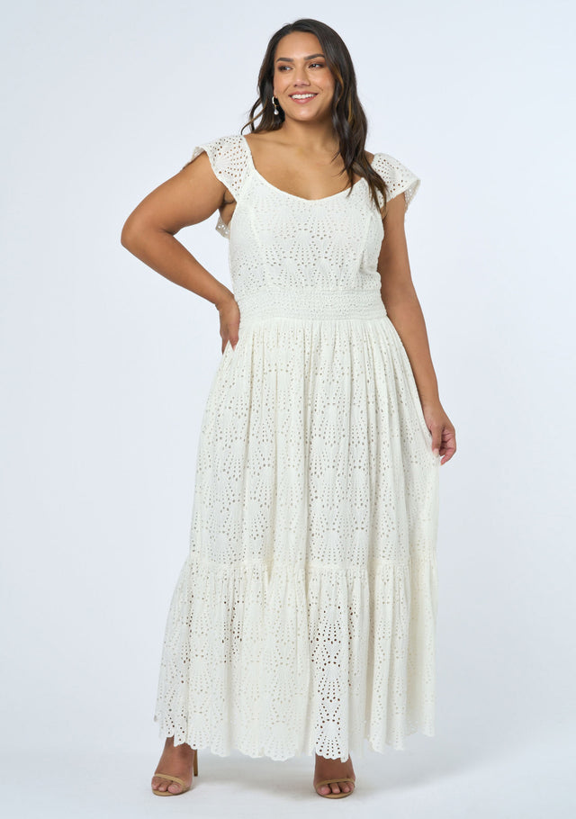 Florence Embroidered Lace Maxi Dress