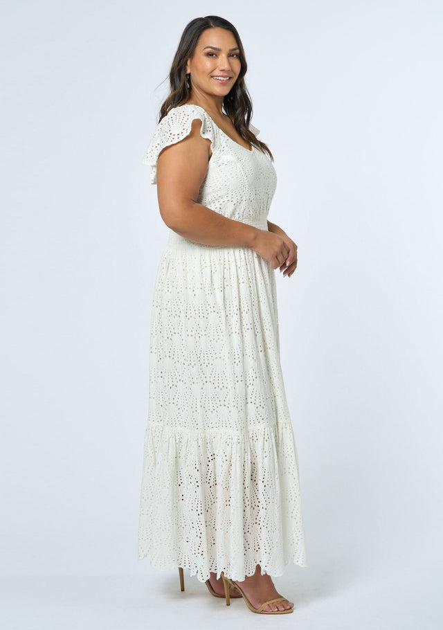 Florence Embroidered Lace Maxi Dress