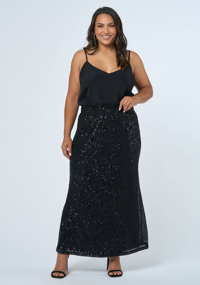 Seducer Sequin Maxi Skirt